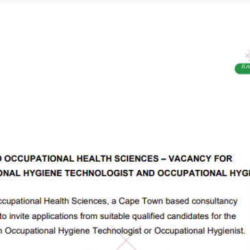 Expired:&nbsp;Earth And Occupational Health Sciences – Vacancy