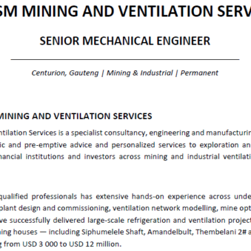 Senior Mechanical Engineer position